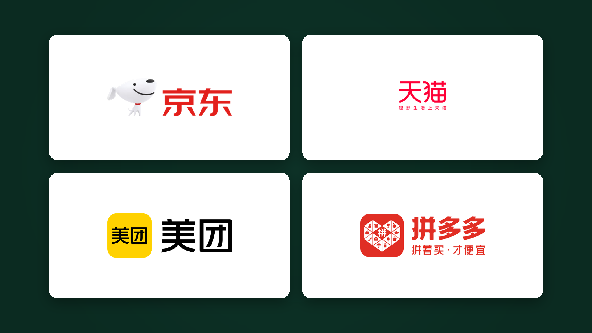 京东、天猫、美团、拼多多
